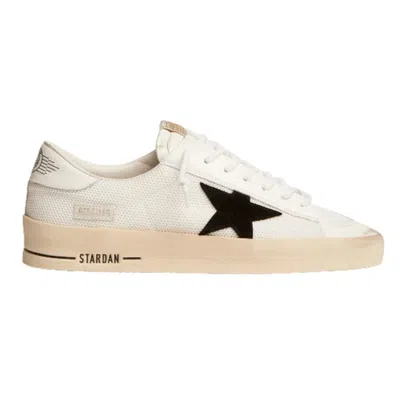 Golden Goose Stardan Black Suede Star And White Heel Tab Men's Sneakers In Multi