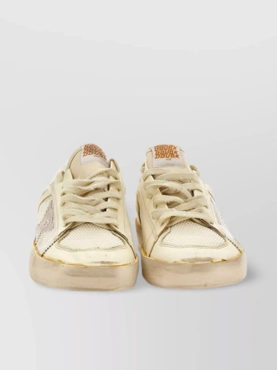 Golden Goose Stardan Distressed-effect Sneakers In Red