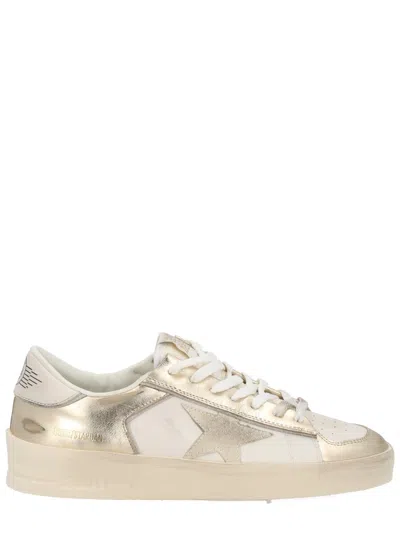 Golden Goose Stardan Cow Leather Sneakers For Women In White