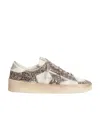 Golden Goose Deluxe Brand Stardan Glitter Lace-up Sneakers In Nude