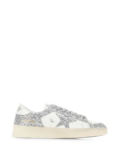 Golden Goose Stardan Glitter Sneakers In Silver