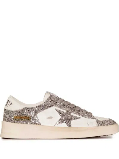 Golden Goose Stardan Glitter Sneakers In White