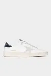 Golden Goose Stardan Sneakers With Ice-gray Suede Star And Glossy Black Leather Heel Tab