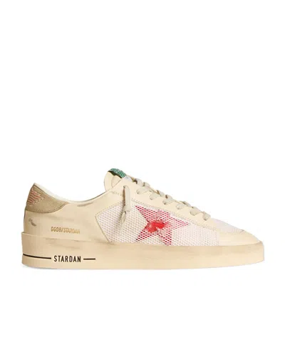 Golden Goose Stardan Lacing Low-top Sneakers In Nude