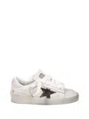 Golden Goose Stardan Laminated Star Suede Heel Sneaker In Red