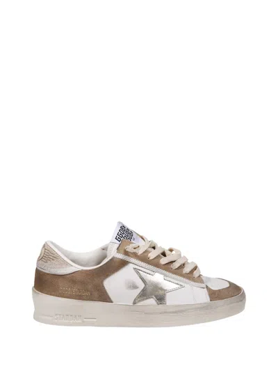 Golden Goose Stardan Leather And Suede Sneakers