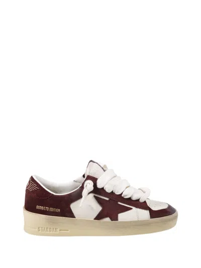 Golden Goose Stardan Leather And Suede Sneakers In Black