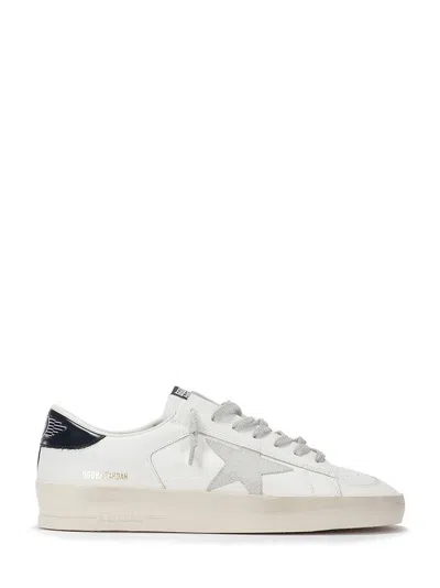 Golden Goose Stardan Leather Sneakers In White