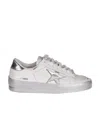 Golden Goose Stardan Sneakers With Silver Metallic Leather Star And Heel Tab In White