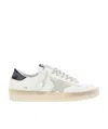 Golden Goose Stardan Sneakers With Ice-gray Suede Star And Glossy Black Leather Heel Tab In White