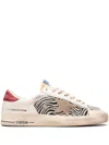 Golden Goose Stardan "multicolour" Leather Sneakers In Weiss