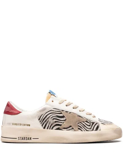 Golden Goose Stardan "multicolour" Leather Sneakers In Weiss