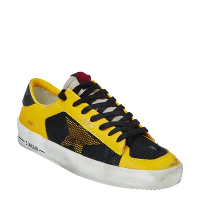 Golden Goose Stardan Net Star Sneakers In Yellow