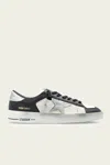 Golden Goose Stardan Optic White Navy Leather Men Sneaker In Multi