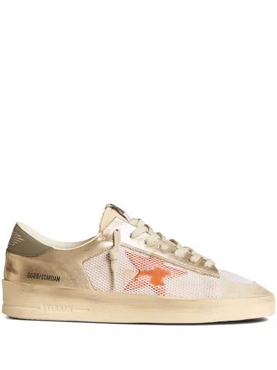 Golden Goose Stardan Panelled Sneakers In White