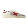 Golden Goose Stardan Leather And Net Upper Suede Toe And Star Laminated Heel Sneakers White
