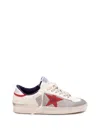Golden Goose Stardan Leather And Net Upper Suede Toe And Star Laminated Heel Sneakers White