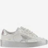 Golden Goose Stardan Sneakers With Silver Metallic Leather Star And Heel Tab In White