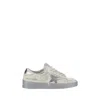 Golden Goose Stardan Sneakers With Silver Metallic Leather Star And Heel Tab In Gold
