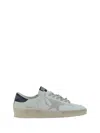 Golden Goose Stardan Sneakers With Ice-gray Suede Star And Glossy Black Leather Heel Tab