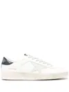 Golden Goose Stardan Sneakers With Ice-gray Suede Star And Glossy Black Leather Heel Tab In ホワイト