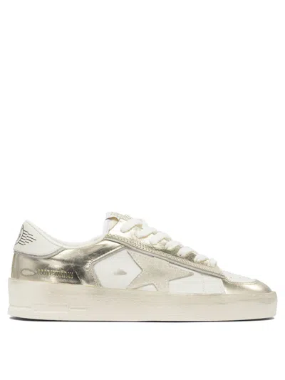 GOLDEN GOOSE STARDAN SNEAKERS & SLIP-ON SILVER