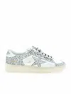 Golden Goose Stardan White/glitter Silver Sneaker In Plata