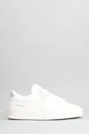 Golden Goose White Stardan Leather Sneakers With Star Motif In White