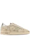 Golden Goose Beige Lace Up Sneakers In Neutrals
