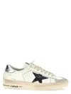 Golden Goose Deluxe Brand White Low-top Sneakers With Star Patch In Silver