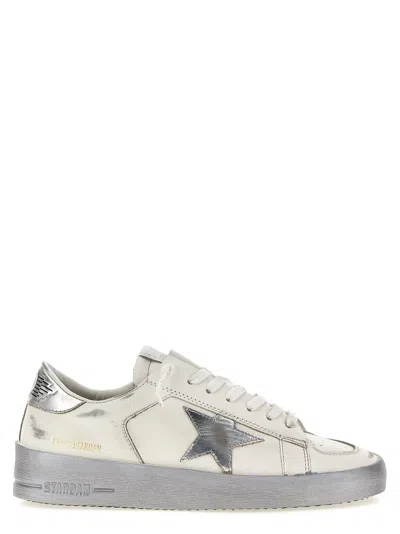 Golden Goose Stardan Star Contrast Heel Sneakers In White