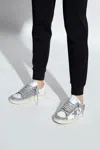 Golden Goose Stardan White/glitter Silver Sneaker In White