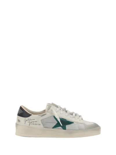 Golden Goose Stardan Leather Sneakers In White