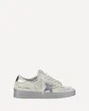 Golden Goose Stardan Sneakers With Silver Metallic Leather Star And Heel Tab In Gold