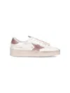Golden Goose Distressed Leather Star Sneakers For Women In White
