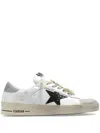 Golden Goose Mens Stardan In White Nappa With Croc-print Leather Star And Gray Heel Tab In White