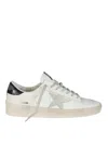 Golden Goose Men White Sneakers With Star Detail In Leather Man In White
