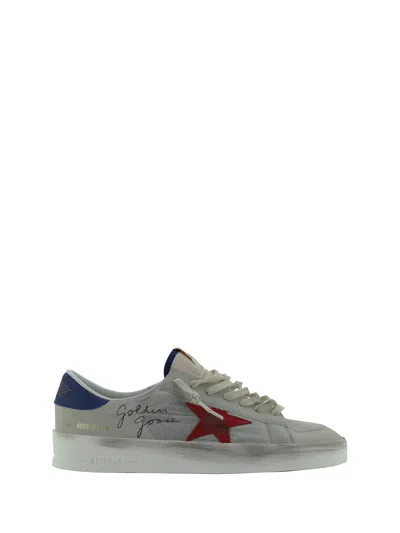 Golden Goose Sneakers In White/blue/red