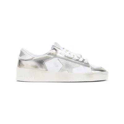 Golden Goose White Platinum Lace Up Sneakers In Neutral