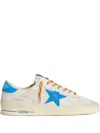 Golden Goose Stardan Star-printed Crocodile-effect Sneakers In White
