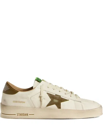 Golden Goose Stardan Star-printed Leather Sneakers In White