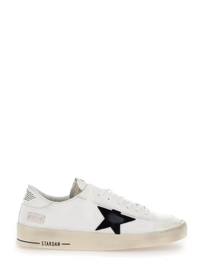 Golden Goose Stardan White Low Top Sneakers With Star Patch In Leather And Fabric Man