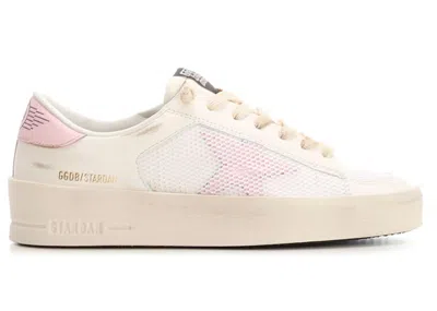 Pre-owned Golden Goose Stardan (women's) Sneakers In White/orchid Pink