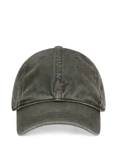 Golden Goose Journey Logo Baseball Cap Curved Brim In Green