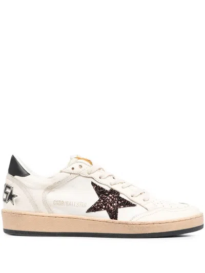 Golden Goose Star-patch Lace-up Sneakers In White