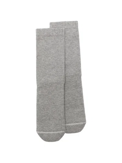 Golden Goose Star-print Ribbed Socks In Gray