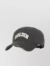 Golden Goose Starry Distressed Baseball Cap With Rigid Visor In Black
