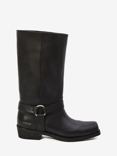 Golden Goose Stivali Biker Alti In Black