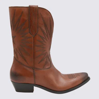 GOLDEN GOOSE GOLDEN GOOSE TAN LEATHER BOOTS