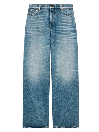 Golden Goose Stone-washed Light Blue Denim Boyfriend Jeans Clothing In Brown